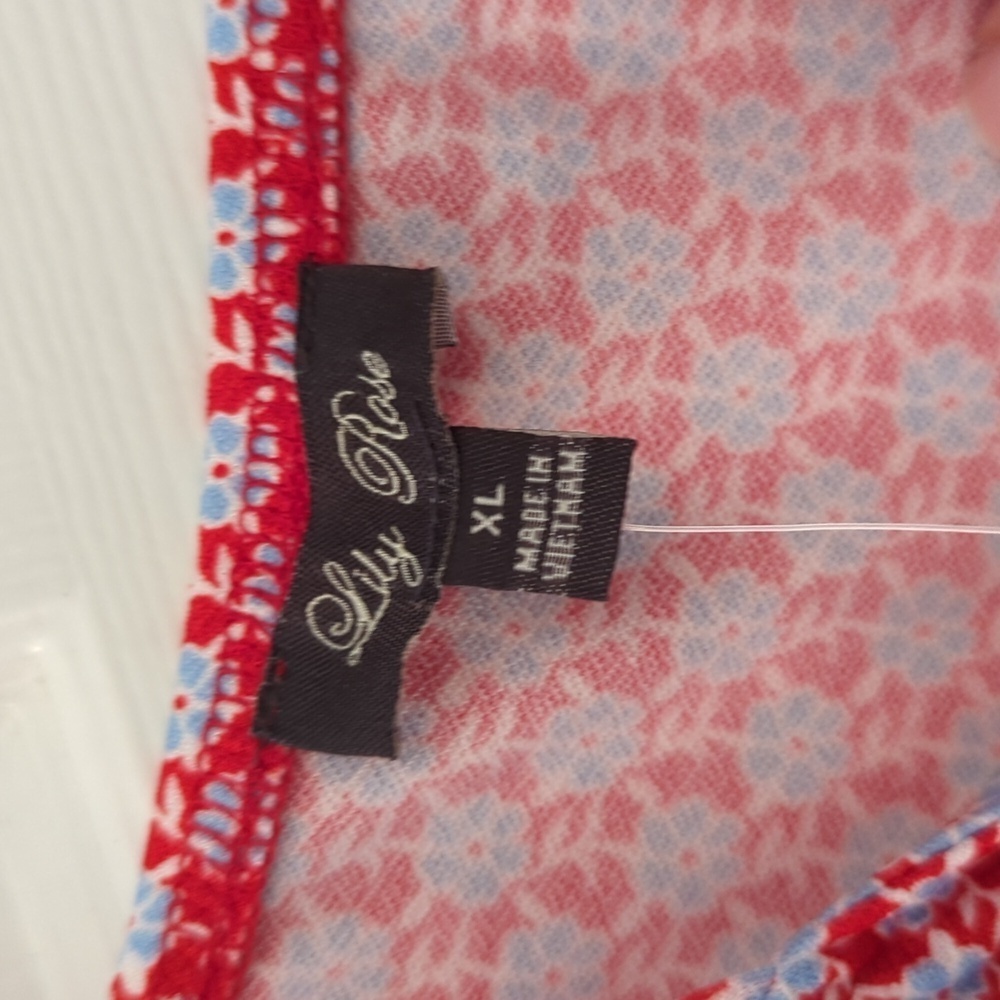 NWT Lily Rose Dress Red/Blue Summer - Picture 2 of 9